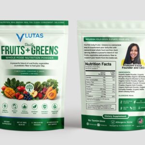 VLUTAS Fruits + Greens Superfood Drink Powder pouch