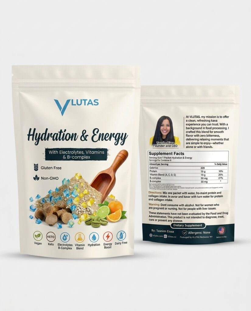 Hydration and energy – VLUTAS electrolyte drinks